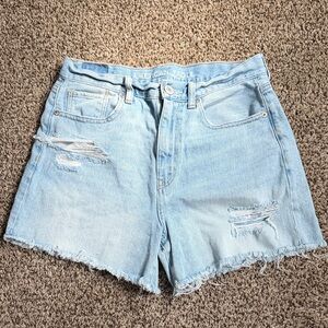 American Eagle Outfitters Light Wash Ripped Jean Shorts
